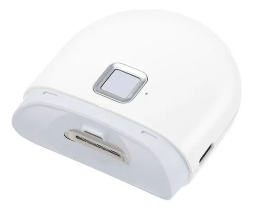 Cortador De Unhas Automático Elétrico Com Luz Recarregável Cor Branco
