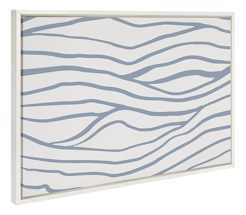 Kate Y Laurel Sylvie Simple Elegant Coastal Waves Abstract F