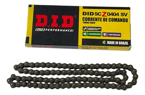 Corrente Comando Did + Kit Tensor Braço Biz Pop 110 Completo