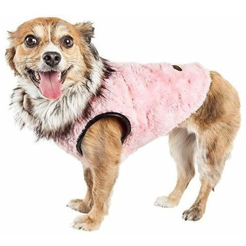 Chaqueta De Abrigo De Perro De Piel De Visón De Lujo De Pink