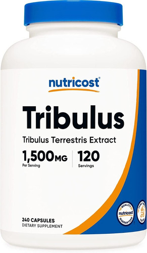 Tribulus 1500mg Nutricost 240 Caps Usa Importado Terrestris
