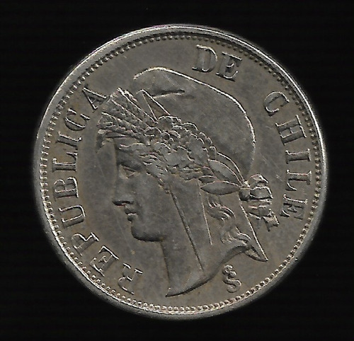 Chile 2 Centavos  1872 Cuni Km# 147 Mb+