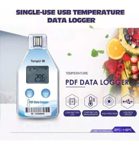 Data Logger Termómetro Temperatura De Almacén Cadena De Frio