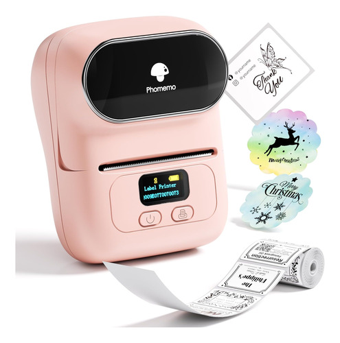 Impresora De Etiquetas Portátil Bluetooth Phomemo-rosado