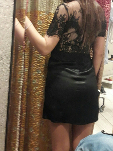 Vestido Rapsodia 2018 Negro Y Nude Con Encaje