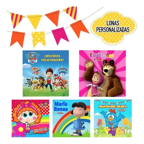 Lona Personalizada - Super Linda Para Fiestas, Eventos!