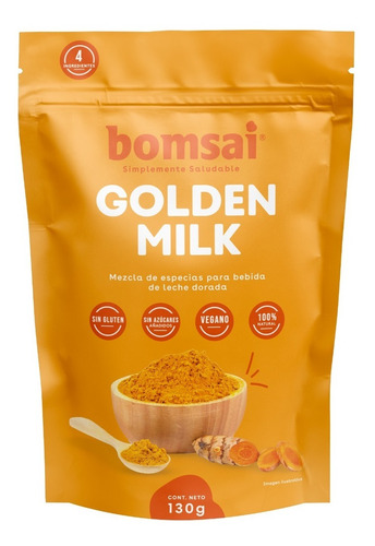 Golden Milk Leche Dorada 260 G Bomsai Saludable