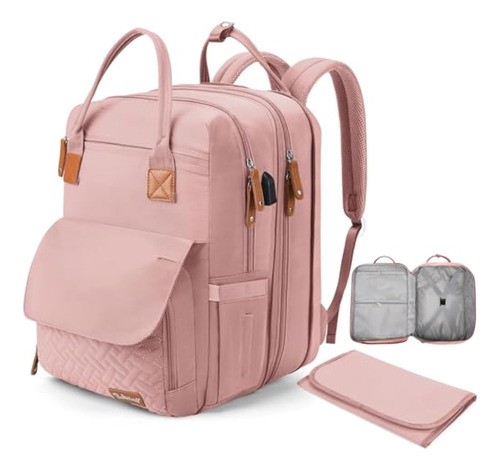 Mochila Para Pañales 16 En 1,, Rosado, Classic - Soho