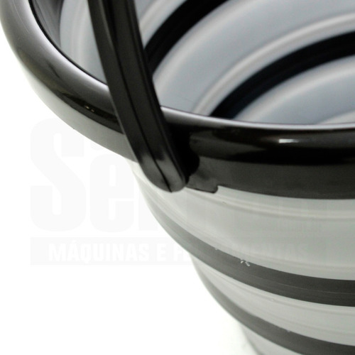 Balde Retrátil Dobrável Silicone 10 Litros 380945 Perfect