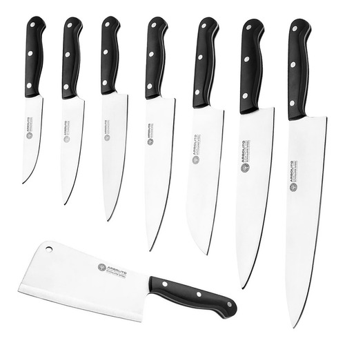 Juego Set 8 Cuchillos Boker Arbolito Gourmet Chef Cocina Pom