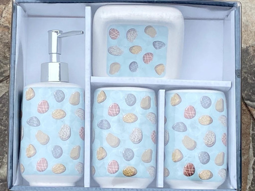 Set Kit Accesorio Para Baño Ceramica