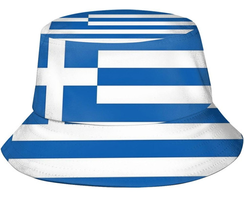 Lindos Sombreros Cubo Bandera Griega Grecia Mujeres Hombres