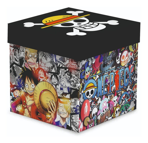 One Piece Taza Anime Con Caja De Madera Para