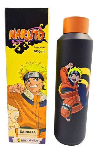 Garrafa Térmica Emborrachada 600ml Naruto