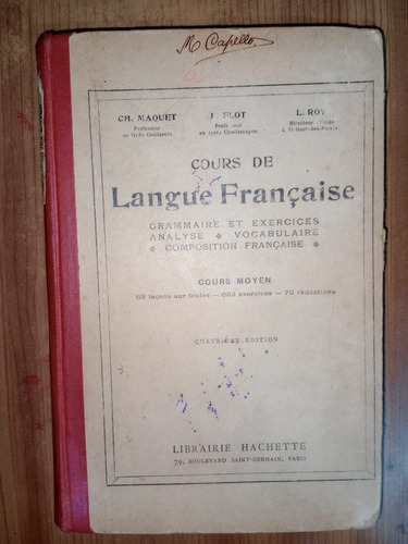 Libro Cours De Langue Francaise Maquet Flot Roy Tapa Dura