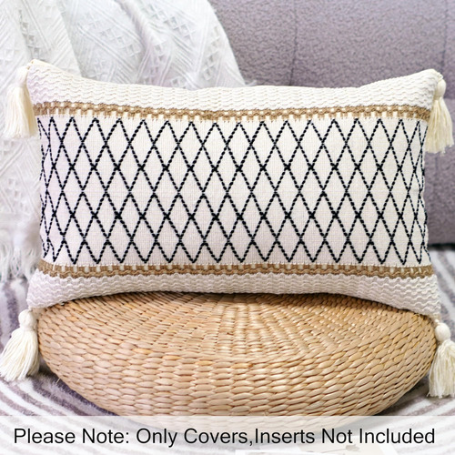 Virexen Boho Lumbar Lumbar Tose Covers 12x20 Set De 2 Cubier