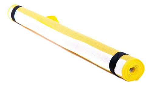 Kit 2 Esteiras De Praia Rolo Com Alça Bel Listrada Amarela