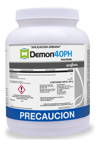 Demon 40 Ph Cipermetrina Polvo Humectable 500 Gramos 