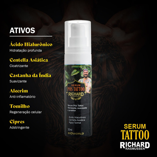 Imagem 3 de 3 de Serum Pós Tattoo Cicatrizante Ácido Hialurônico Hidratante