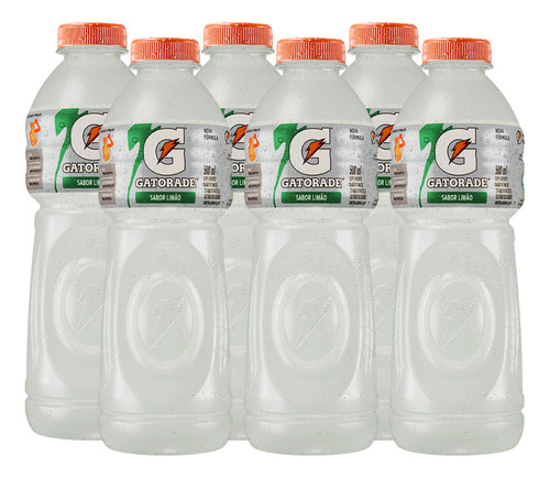 Gatorade De Limão Garrafa 500ml - Pack Com 6 Unidades