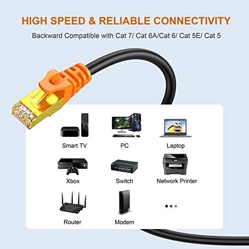 Cable Ethernet Nc Xqin Cat 7 Para Exteriores, 300 Pies, Cat