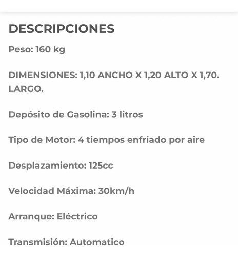 Arenero Go-kart 125 Cc