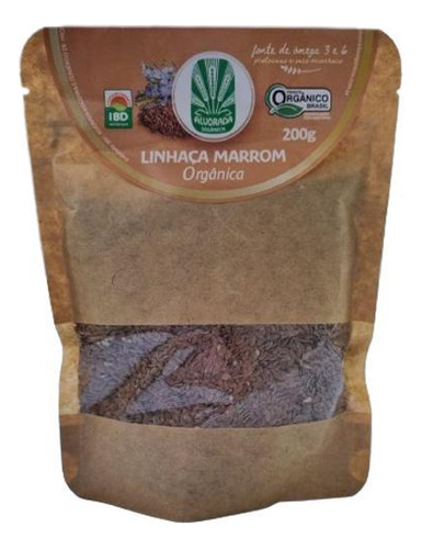 Kit 2x: Linhaça Marrom Orgânica Alvorada 200g