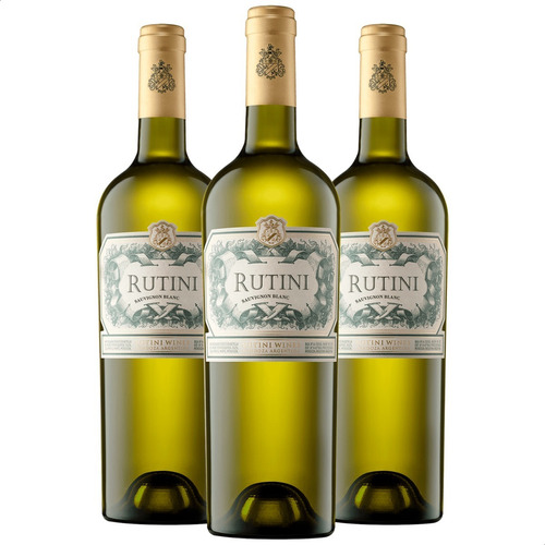 Vino Sauvignon Blanc Rutini Varietal Varietal Bodega La Rural 750 cc Pack X 3 u En Estuche De Cartón