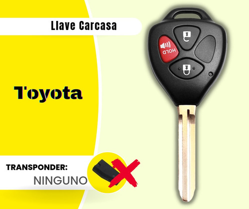 Llave Carcasa Toyota Hilux Fortuner