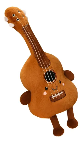 Peluche De Instrumento Musical Guitarra | Peluche Coleccionable De Instrumento Musical De Guitarra | Adorno De Escritorio Encantador Para Mujeres, Novias, Esposas, Adultos Y Adolescentes Para Dormitor