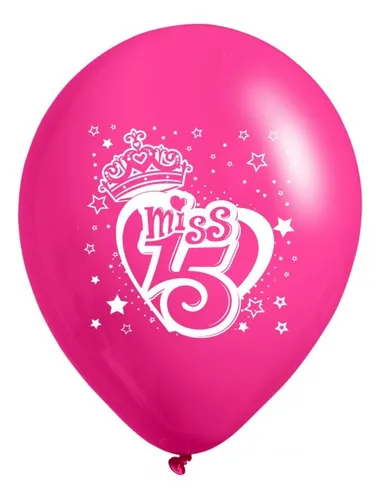 Paquete Globos Mis 15 Años Surtido X36 Unidades
