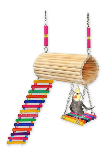 Brinquedo Playground Para Calopsita Periquito Hamster