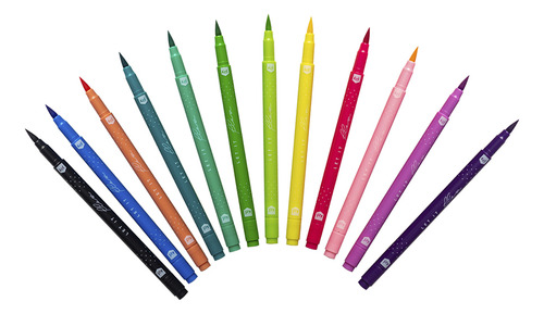 Marcadores Kiut Kit 12 Colores Surtidos Lettering