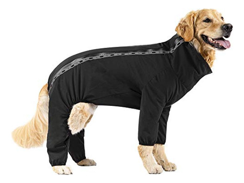 Chamarra Perros Impermeable (negra, Talla 8)