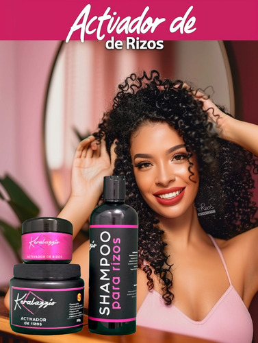 Shampoo Para Rizos + Activador De Rizos Keralazzio Premium