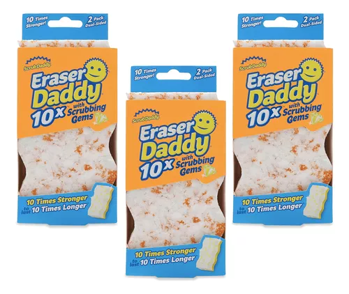 Scrub Daddy Eraser Daddy 10x with Scrubbing Gems (PACK OF 2) -New