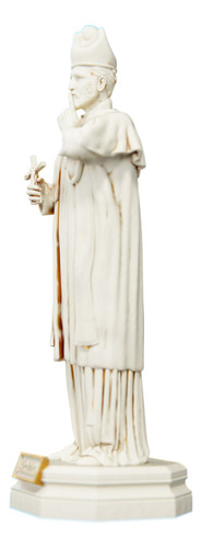 Estátua São João Nepomuceno - Mártir Do Segredo Da Confissão Cor Cor Mármore Dourado