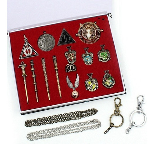 Colección Harry Potter Set 15 Varita Y Colgante S