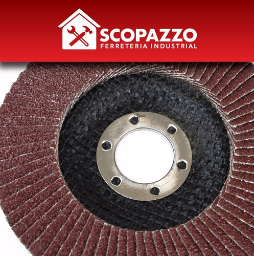 Imagen 4 de 7 de Disco Flap 115 Mm Oxido De Aluminio Grano 40 Pack X 10 Omaha
