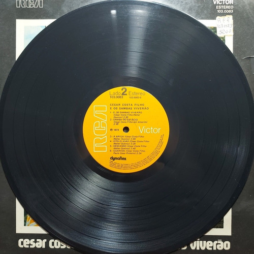 Imagem 5 de 6 de Vinil Lp Cesar Costa Filho E Os Sambas Viverão