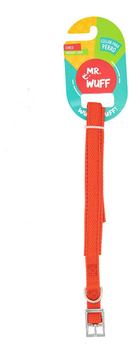 Collar Para Perro Hebilla Cinturon Metal Ajustable Mr Wuff Color Rojo Tamaño Del Collar L