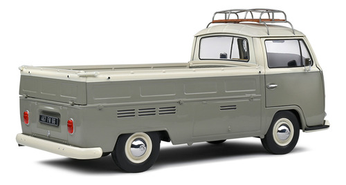 Miniatura Volkswagen Kombi T2 Pick-up 1968 Cinza 1:18 Solido