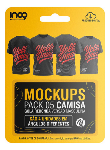 Yellow Images Mockups Pack Camisa Gola Redonda 5