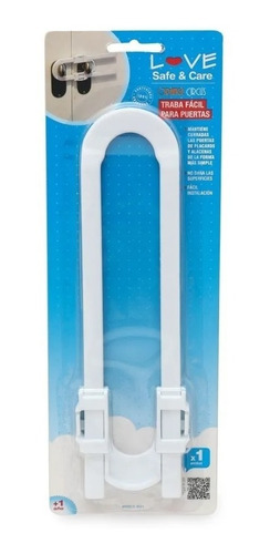 Imagen 1 de 6 de Traba Puerta Manija Love 8851 Seguridad Bebe X1u