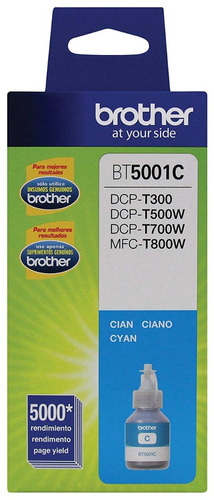 Botella De Tinta Brother Cyan Bt5001c De Alto Rendimiento