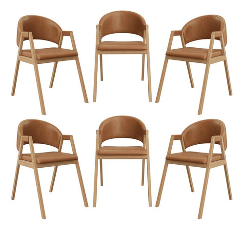 Kit 6 Cadeiras Para Mesa De Jantar Moderna Corino - Balaqui