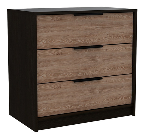 Cama 2 Plazas + Comoda 3 Cajones - Wengue / Miel