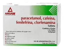 Comprar Paracetamol, Cafeína, Fenilefrina, Clorfenamina Caja 10 Tabl