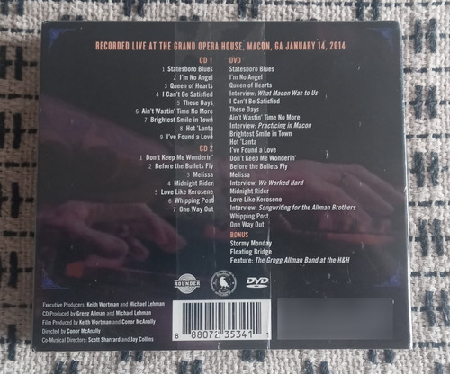 2cd+dvd Gregg Allman Live Blues Southern Rock Imp Us Lacrado (Usado)