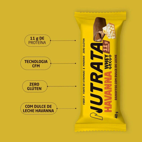 Barra Whey Grego Banoffee Havanna Display 12un Barras 40g